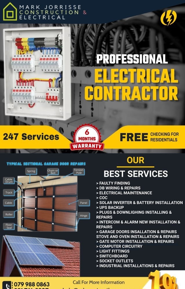 Original Mark Jorrisse Construction & Electrical flyer