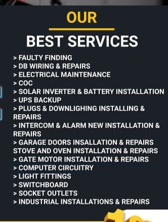 Service list from original flyer