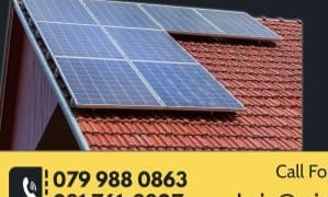 Solar panels on a roof